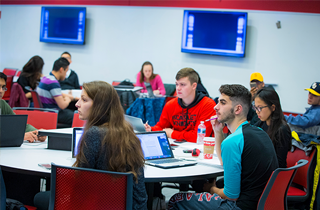 students in an economics class students in an economics class